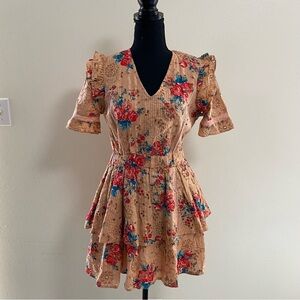 Walter Baker Dress Women’s Size Medium Pink Ivette Floral Botanical Eyelet Mini